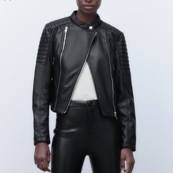 Zara Faux Leather Jacket - Picture 2 of 5
